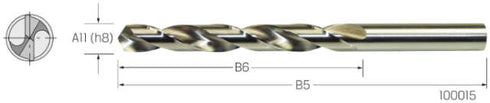 PRETEC twist drill, HSS Type N profile-ground