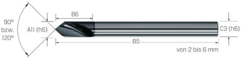 Micro drill MIKRON, solid carbide, 90°, eXedur RIP