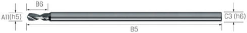 Kleinstbohrer MIKRON, VHM, 3 × A11, eXedur RIP