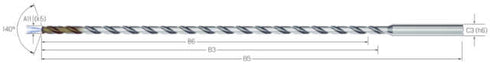 Micro Drill VHM MIKRON, MIKRON TOOL, CrazyDrill Cool SST-Inox, 40 × A11, eXedur SNP, with internal cooling