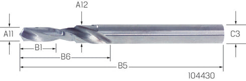 Kurzstufenbohrer PREMUS, HSS 90° Kernbohrung