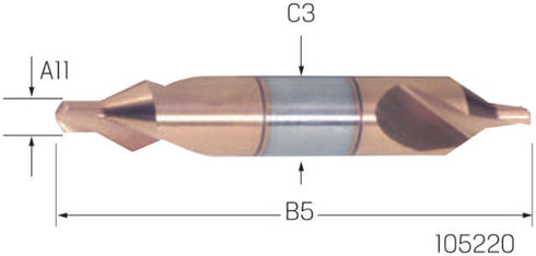 Zentrierbohrer PREMUS, HSS-Co 60° Form A TiN
