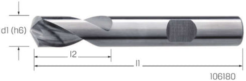 NC spot drill PREMUS, solid carbide 142°