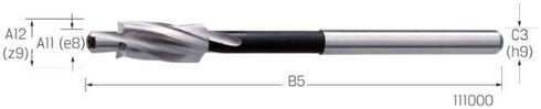 Flat countersink PREMUS, HSS through-hole fine