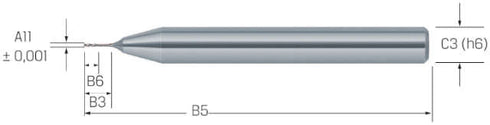 Micro-precision reamer NEUTRAL, solid carbide