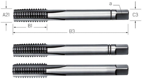 Handgewindebohrer PRETEC, HSS metrisch