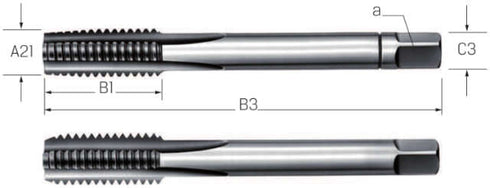 Hand tap PRETEC, HSS metric fine