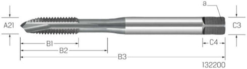 Machine tap PREMUS, HSSE-V3 vaporized