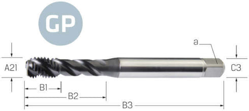 Maschinengewindebohrer PREMUS GP, metrisch, HSS-E PM, Hardlube