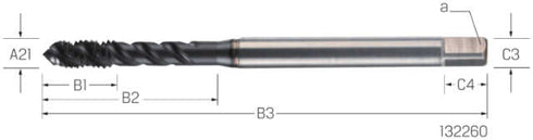 Maschinengewindebohrer PREMUS, HSSCo-PM RSP50 Hardlube