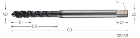 Machine tap PREMUS, HSSCo-PM RSP50 Hardlube 6GX