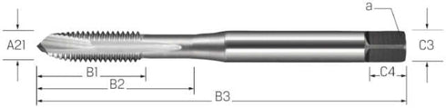Maschinengewindebohrer PREMUS, HSSE-V3 linksschneidend