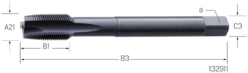 Maschinengewindebohrer PRETEC, HSS-Co dampfangelassen