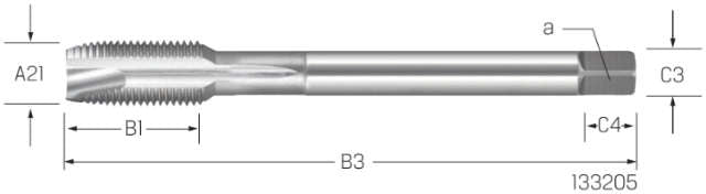 Maschinengewindebohrer PREMUS, HSSE-V3 blank