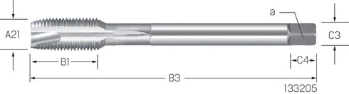 Maschinengewindebohrer PREMUS, HSSE-V3 blank