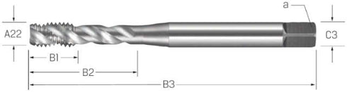 Maschinengewindebohrer PREMUS, HSSE-V3 RSP40 blank
