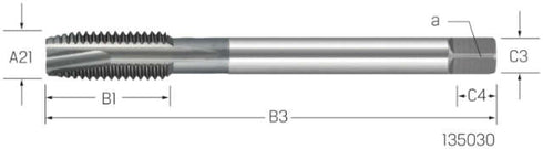 Machine tap PREMUS, HSSE-V3 vaporized