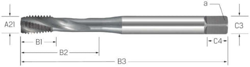 Machine tap PREMUS, HSSCo-PM RSP15 vaporized