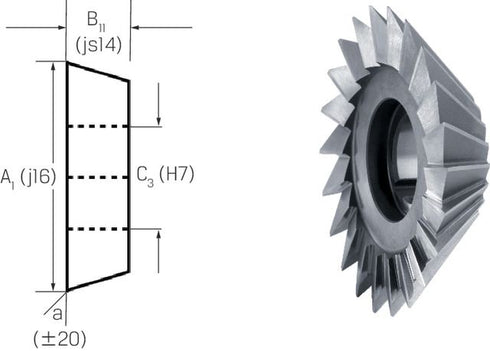 Winkelstirnfräser PREMUS, HSS Typ H 60°