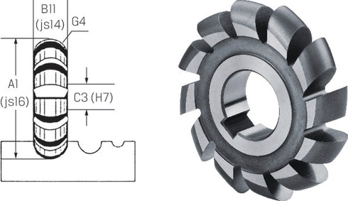 Profilfräser PREMUS, HSS konvex