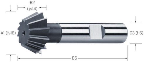 Angle-Shank Cutter PREMUS, HSS-Co 45° and 60°