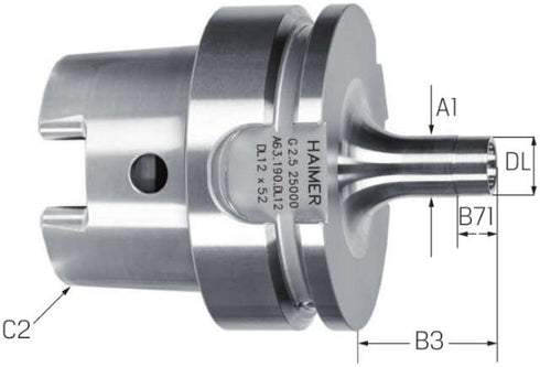 Tool holder HAIMER, Duo Lock, short, ISO 12164-1