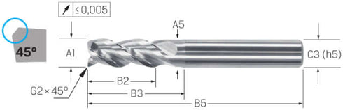Schaftfräser VHM HAIMER, Safe-Lock Schaft