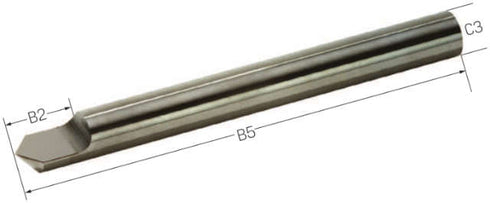 Engraving tool PRETEC, solid carbide Form B 100°
