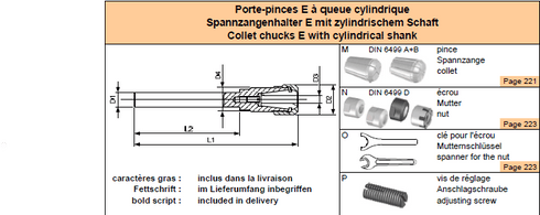 Spannzangenhalter CY10 E9