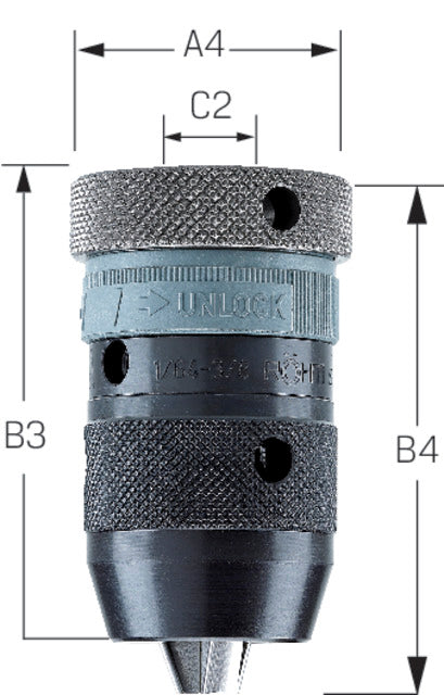 Schnellspannbohrfutter RÖHM, mit Spannkraftsicherung