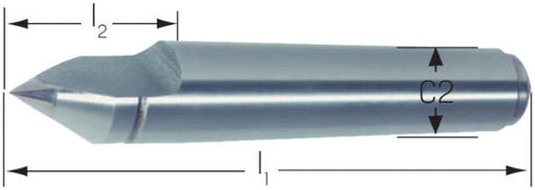Feste Zentrierspitze PRETEC, mit halber Spitze und Hartmetalleinsatz