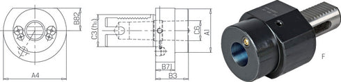 Werkzeughalter PRETEC, Form F
