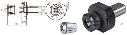 Tool Holder PRETEC, Collet Chuck Form E4