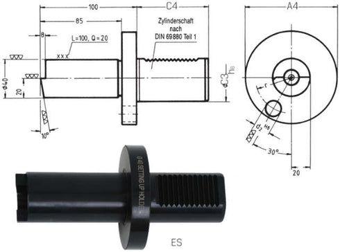Werkzeughalter PRETEC, DIN 69880