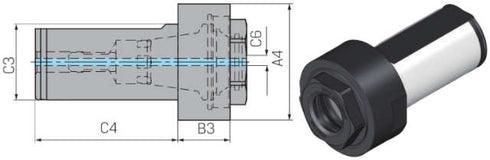 Werkzeugadapter WTO, Zylinderschaftaufnahme