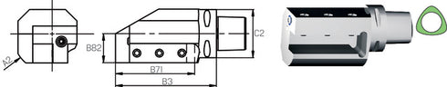 Werkzeughalter SWISS TOOLS, PSC, axial, einfach