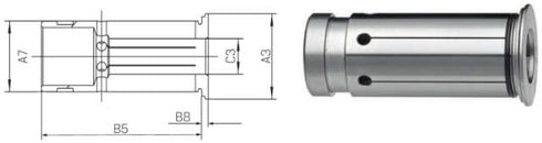 Zwischenbuchse für Hydrodehn-Spannfutter Tendo SCHUNK, Zwischenbuchse, geschlitzt, mit Peripheriekühlung