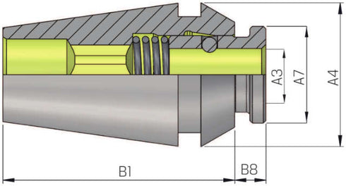 Gewindebohr-Spannzange ER PREMUS, Gewindespannzange ER32, mit Schnellwechselsystem