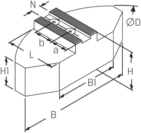 Drehfutterbacken-Satz SCHUNK, Stahl Typ SWB-SM