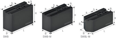 Drehfutterbacken-Satz SCHUNK, Stahl, Typ SWB M / SWBL M