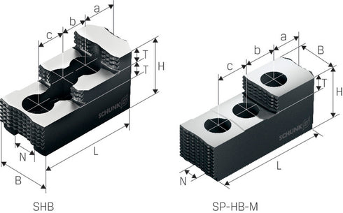 Drehfutterbacken-Satz SCHUNK, Stahl, Typ SHB / SP-HB-M