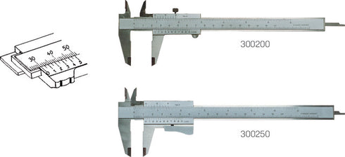 Taschenmessschieber PRETEC, parallaxfrei mit Feststellschraube