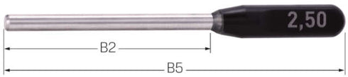Präzisions-Prüfstift NEUTRAL, mit Griff