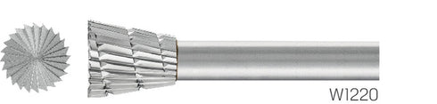HSS-Frässtift PFERD, Winkelfrässtift Form W 20° mit Stirnverzahnung