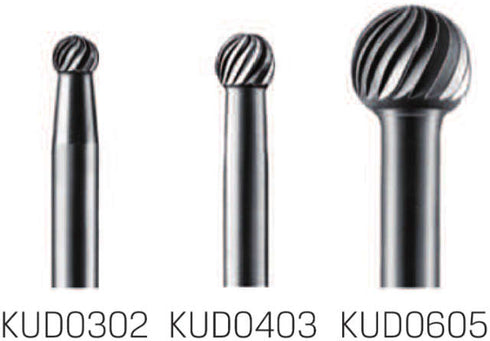 HM-Kleinfrässtift PRETEC, Kugelform kreuzverzahnt Z=4
