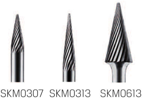 HM-Kleinfrässtift PRETEC, Spitzkegelform Standardverzahnung Z=3