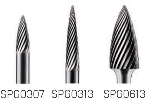 HM-Kleinfrässtift PRETEC, Spitzbogenform kreuzverzahnt Z=4