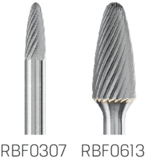 HM-Kleinfrässtift PFERD, Rundbogenform Z=4