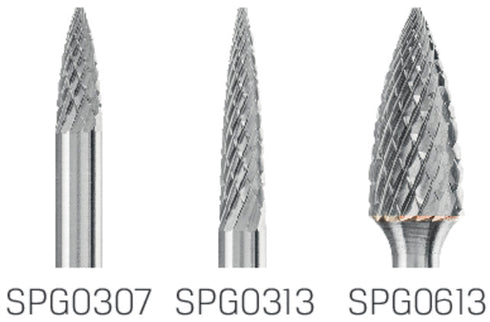 HM-Kleinfrässtift PFERD, Spitzbogenform Z=4
