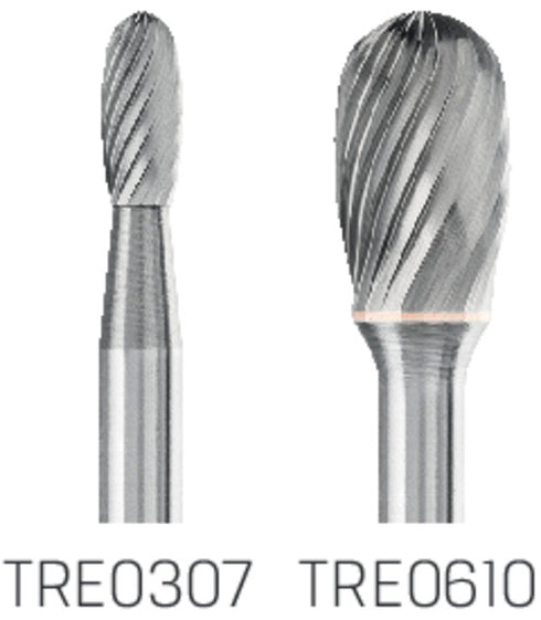 HM-Kleinfrässtift PFERD, Tropfenform Z=5